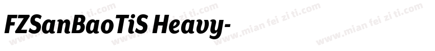 FZSanBaoTiS Heavy字体转换